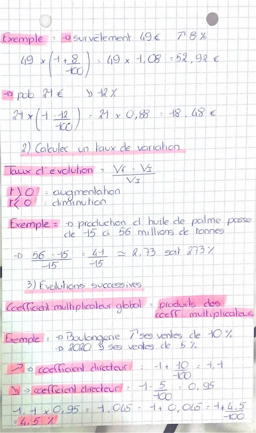 MATHS Pourcentage
et
evolution
I/ Proportion et pourcentage
1) Proportion d'une sous population
Exemple: +480 eleves inscrits en te
-→ 108 s