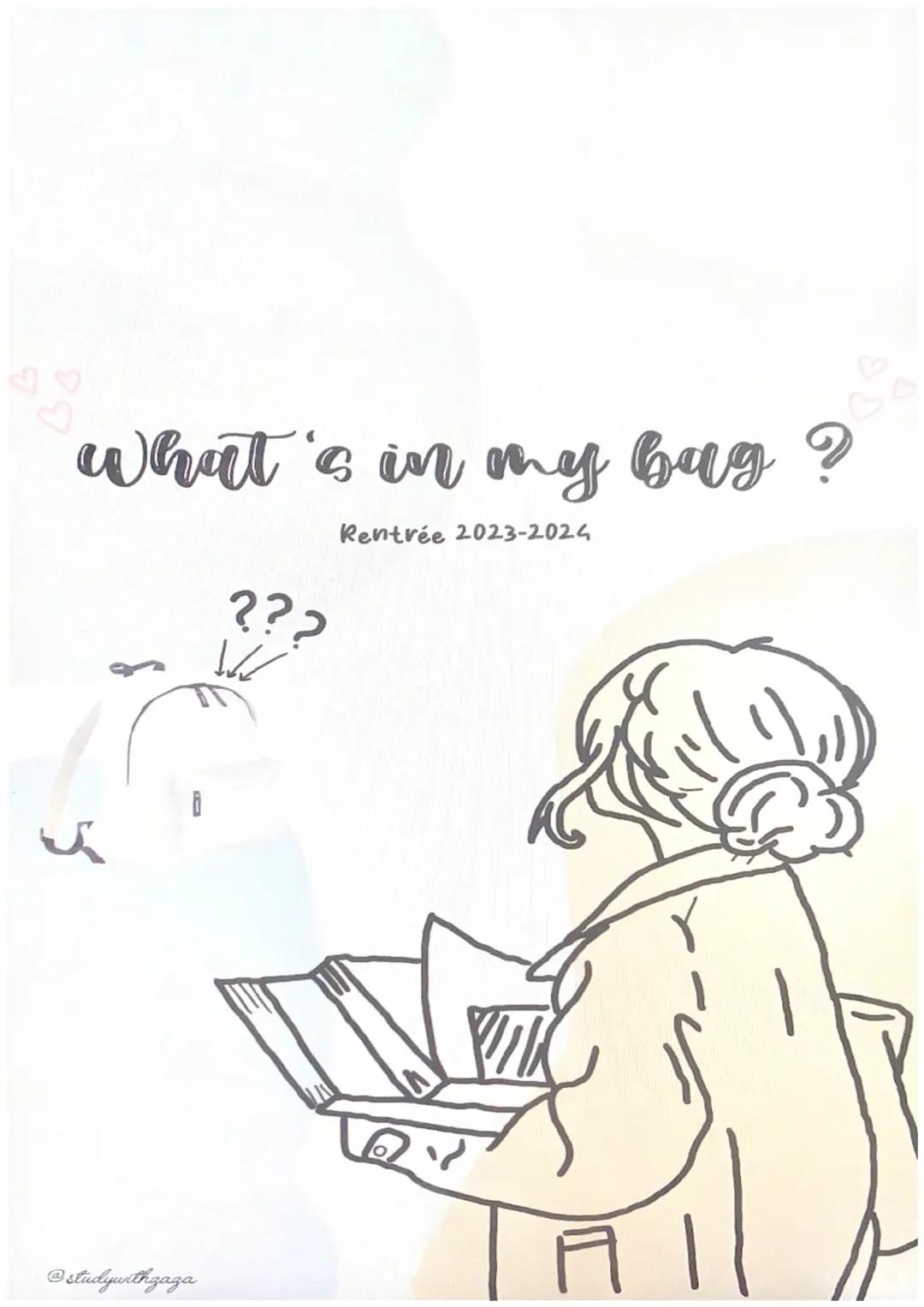 What’s in my bag ?