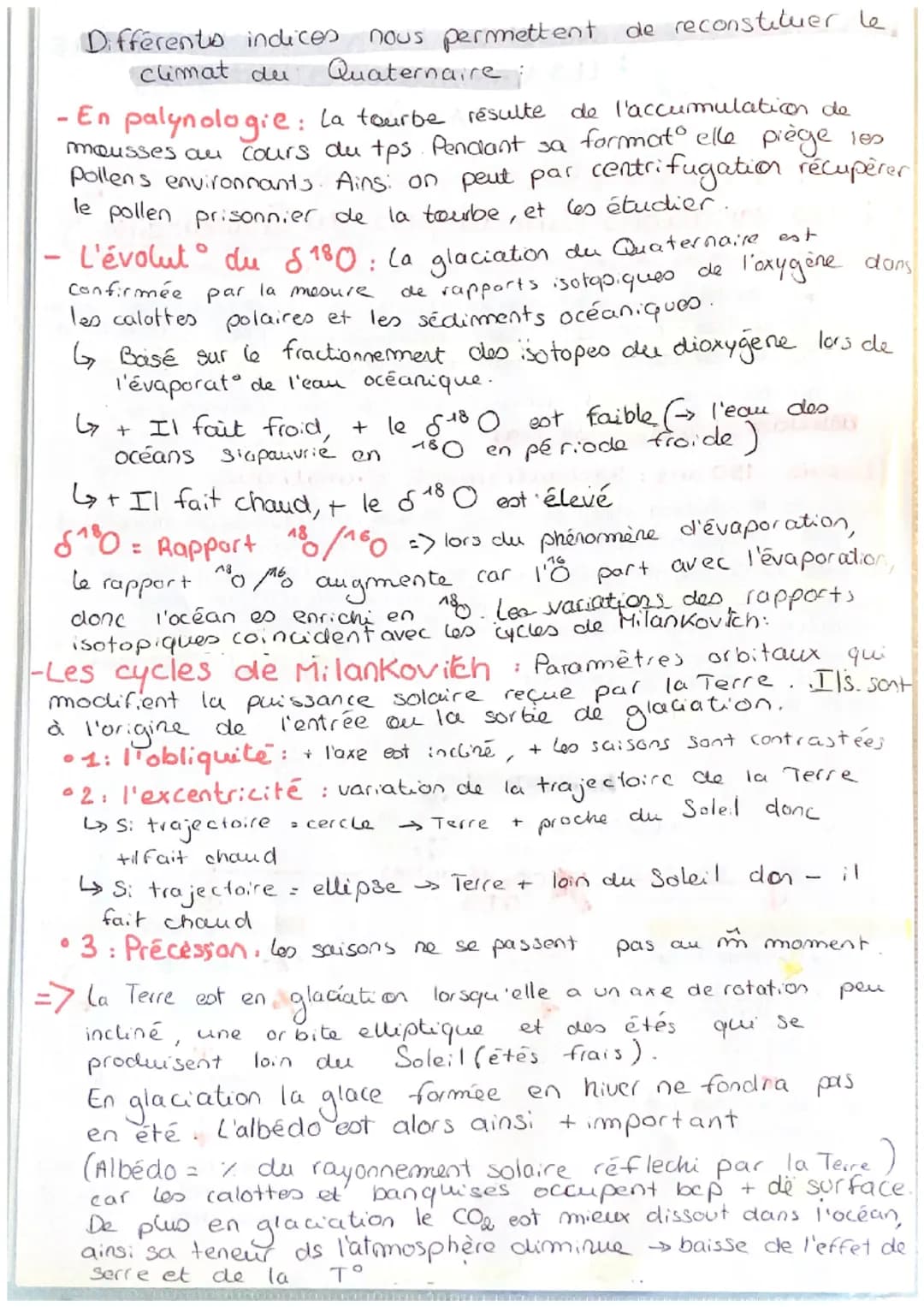 CH 13
ya
o Depuis 150 ans
1 les variations climatiques du Quaternaire
le quaternaire a subit des successions de phase froides
(glaciaires) e