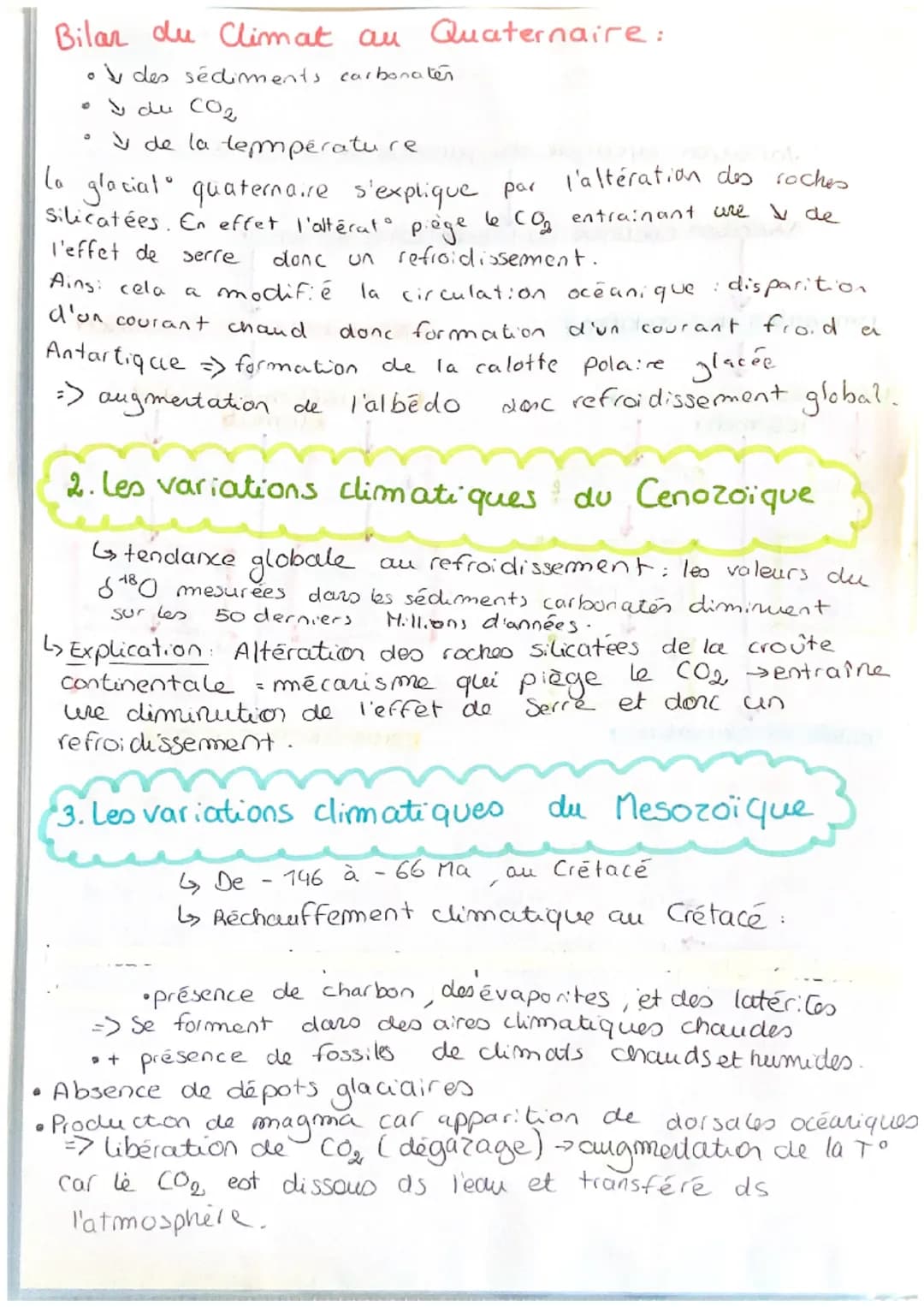 CH 13
ya
o Depuis 150 ans
1 les variations climatiques du Quaternaire
le quaternaire a subit des successions de phase froides
(glaciaires) e