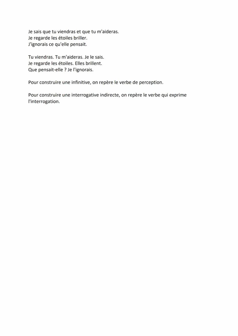 Les propositions subribrantes
complètives
Les propositions subordonnées complétives complètent le plus souvent un verbe.
Elles ne peuvent êt