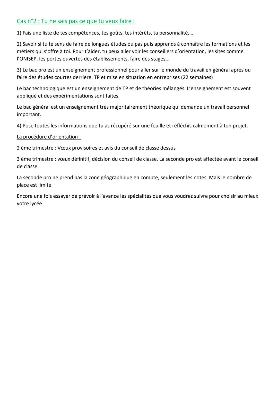 Comment rédiger un projet d'orientation ?
Deux cas s'offrent à vous, dans le premier cas vous êtes sur et certains de ce que vous voulez fai