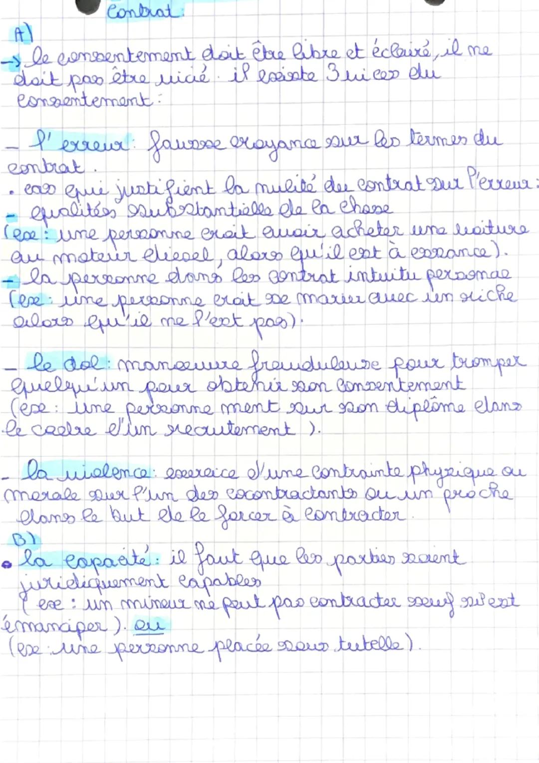droit...

Chapitre 1: La fermation du contrat.

al
- contrat définition: accord ele volonté entre deuce ou
plusieurs personnes destinées à c