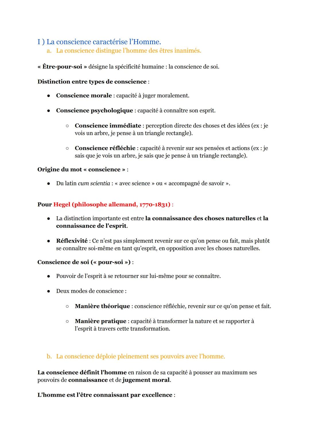 # La conscience :

(Séquence 1, partie 1)

## Introduction :

La notion de « conscience » apparait fréquemment dans la langue française et e