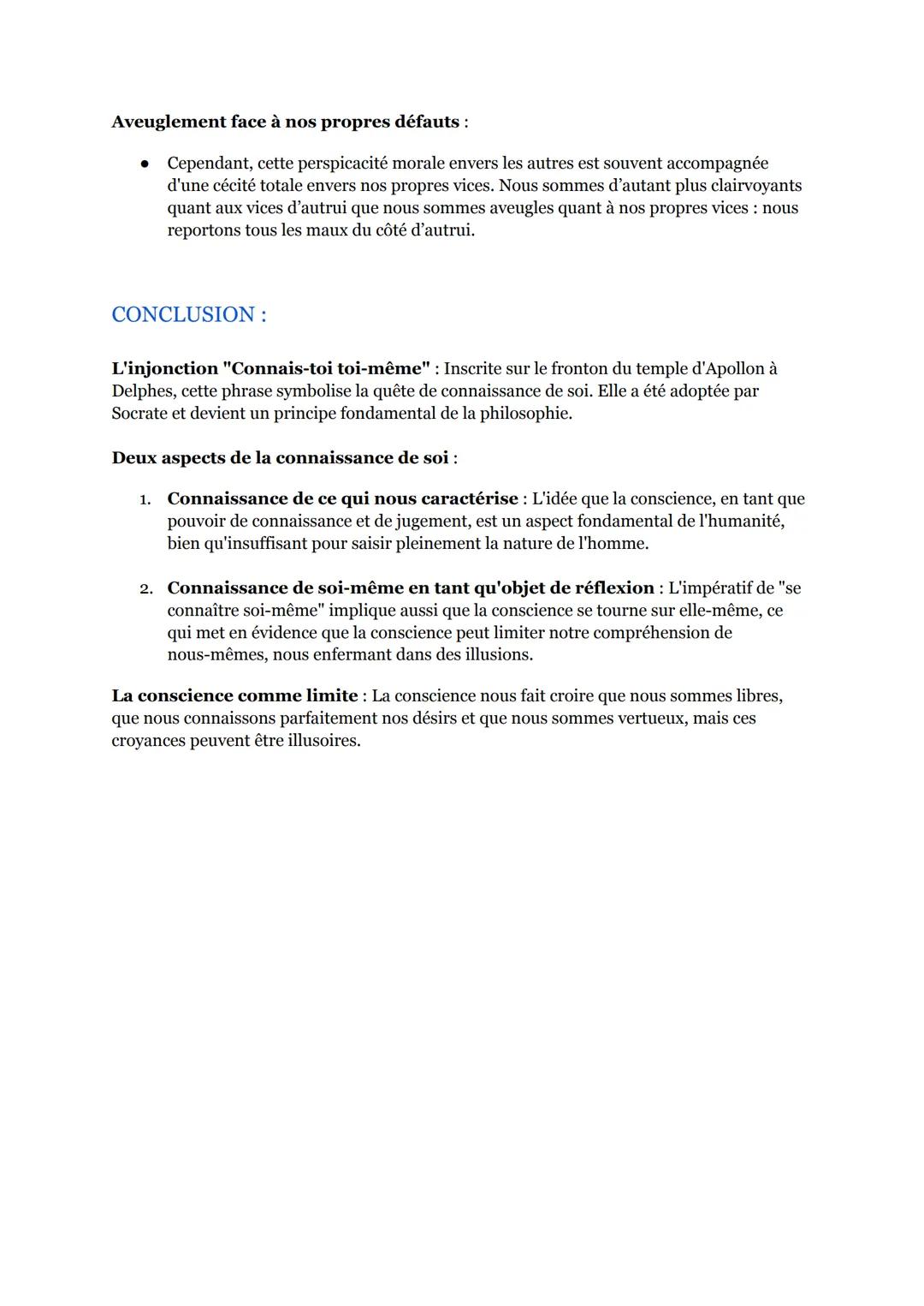 # La conscience :

(Séquence 1, partie 1)

## Introduction :

La notion de « conscience » apparait fréquemment dans la langue française et e