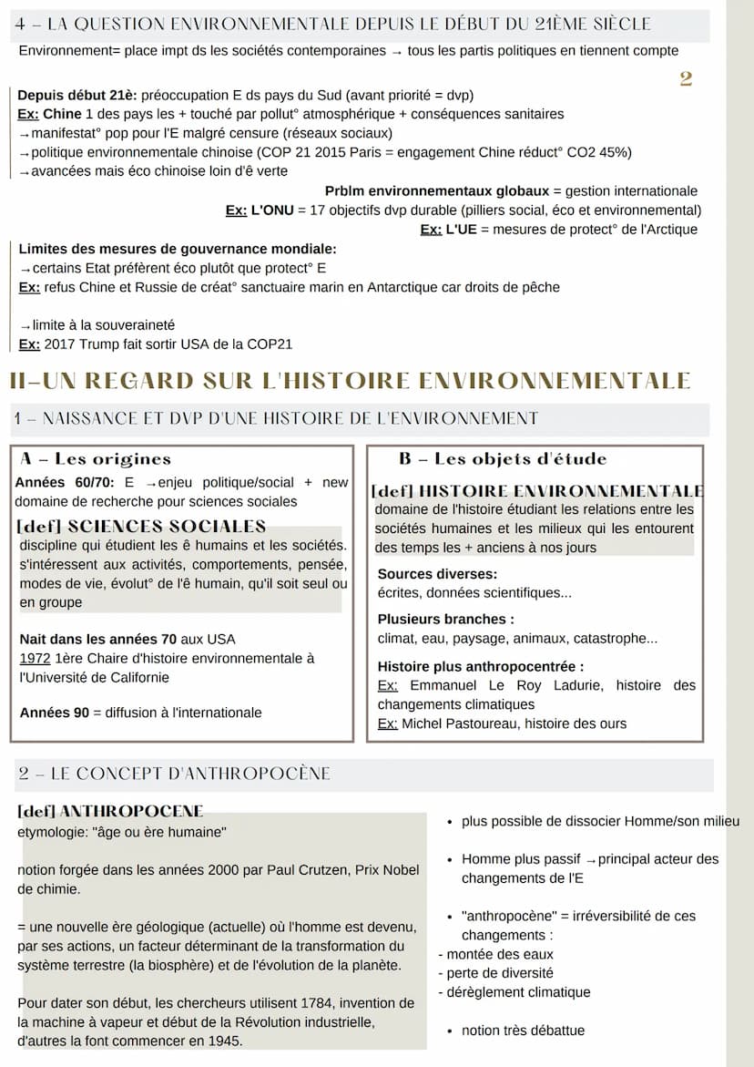 INTRODUCTION
QU'EST CE QUE L'ENVIRONNEMENT ?
Origine terme "environnement":
19è: ce qui entoure l'homme/milieu (contexte
darwinisme)
ajd: no