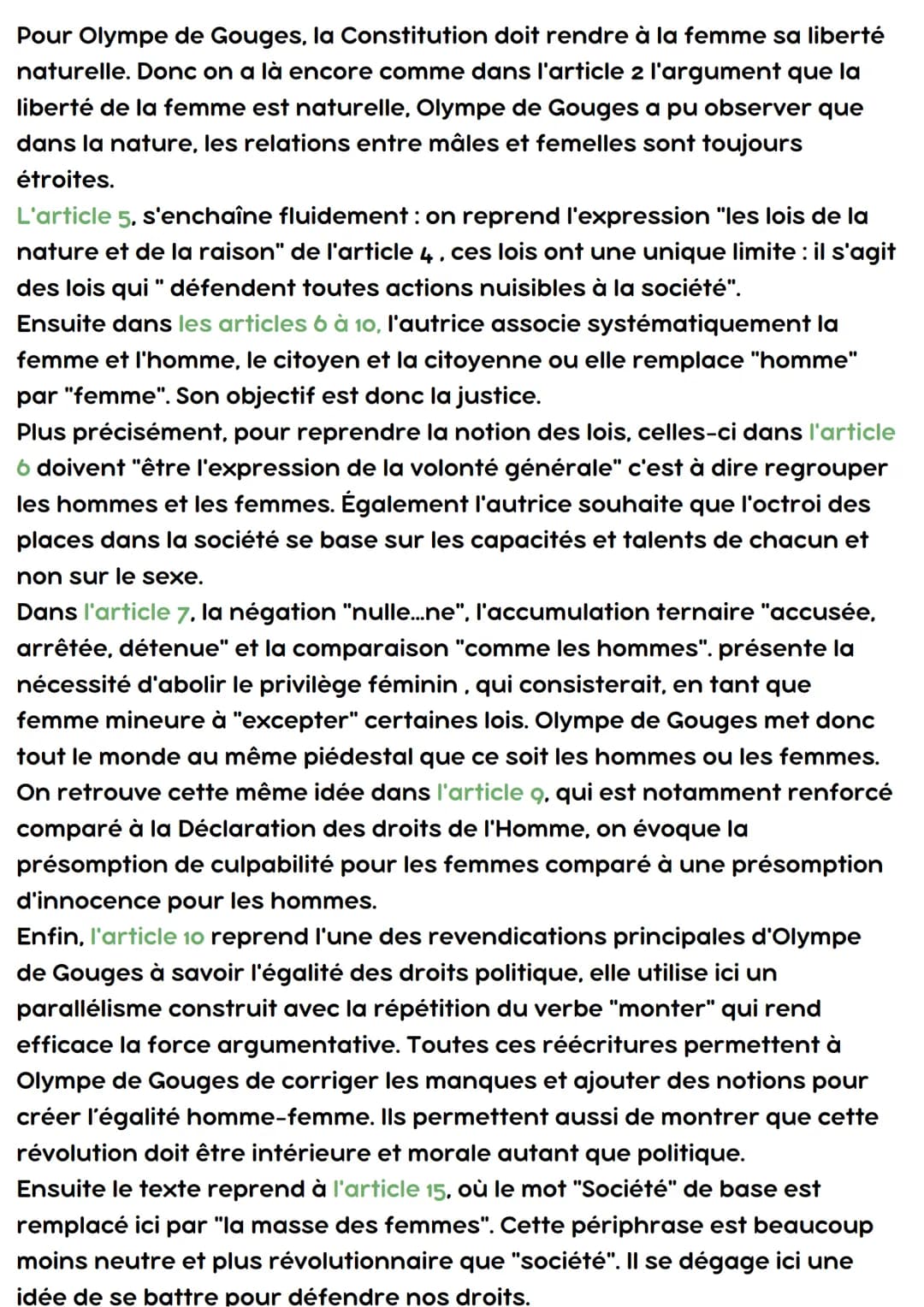 17 Articles
Déclaration des droits de la femme et de la citoyenne
Introduction :
Durant la Révolution française, malgré la participation des