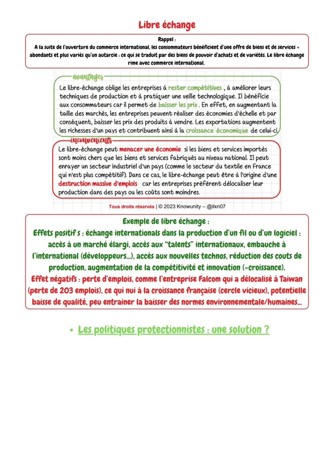 Ses: Chapitre 3: Quels sont les fondements
du commerce international et de
linternationalisation de la production?
Définitions à connaitre (