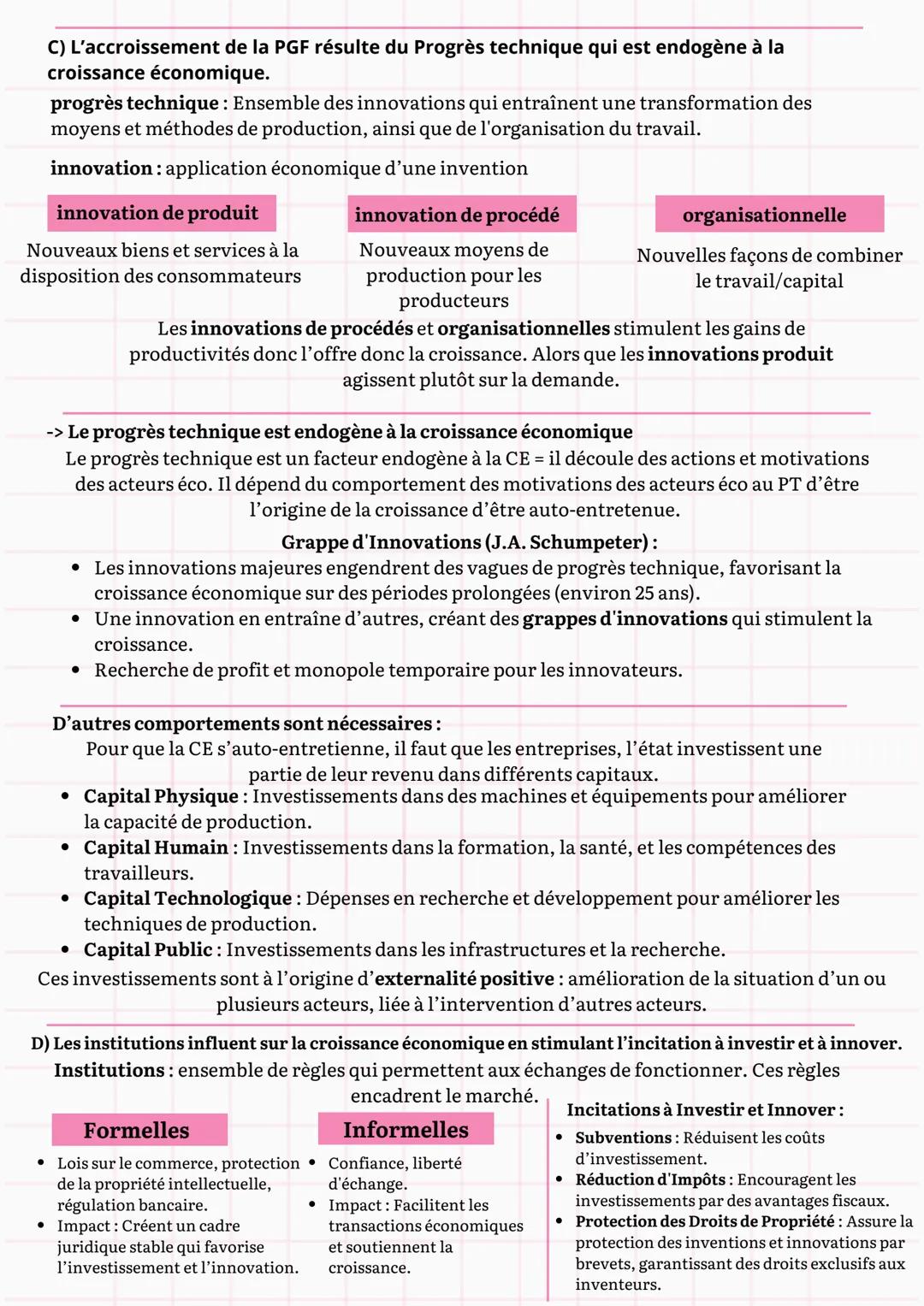 Partie 1
Sources de la Croissance
Économique
intro:
CE: Augmentation durable de
la richesse d'un pays.
Expansion Économique:
augmentation du