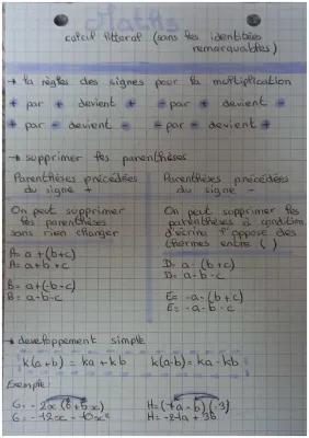 Know Le calcul littéral sans les identités remarquables thumbnail