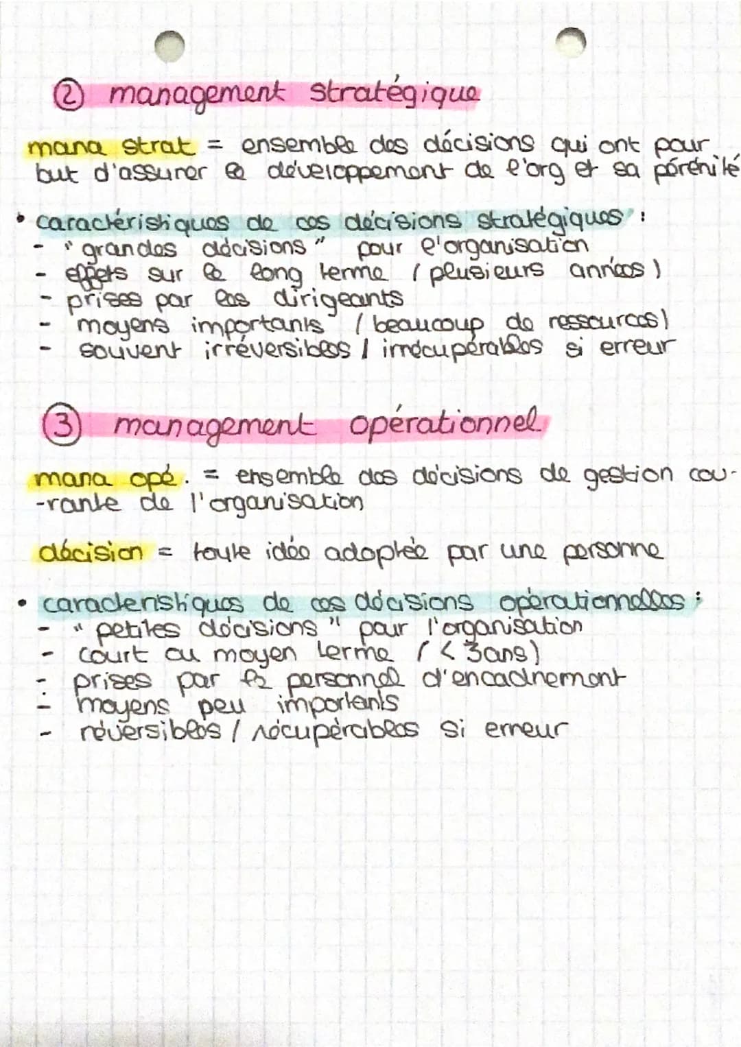 CHAPITRE 3 DE MANAGEMENT
qu'est ce que le management?
management = direction et gestion du
personnel
-ment et s'applique à toutes las organi