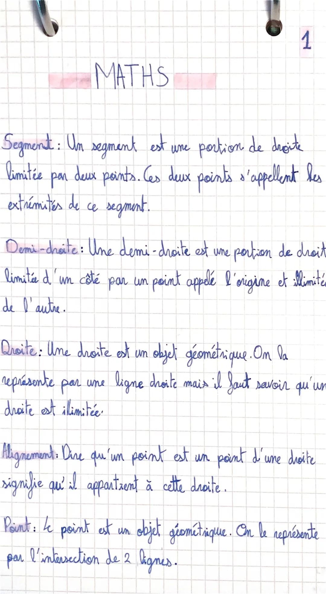 Qu'est-ce qu'une droite, une demi-droite, et un segment ?