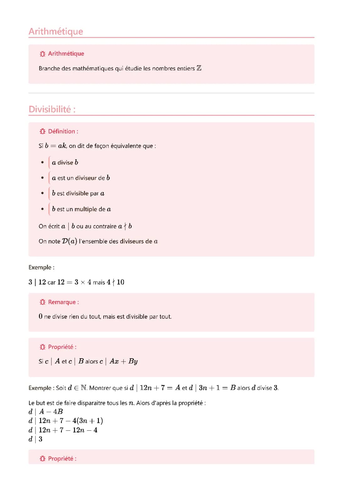 Exercices corrigés de divison euclidienne et congruence pour les nuls