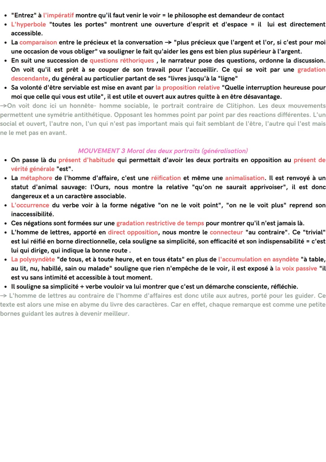 LES CARACTERES (1688)
LA BRUYÈRE
Rq 12 Des biens de Fortune (Clitiphon)
Comment l'opposition de deux personnages (le financier et le philoso