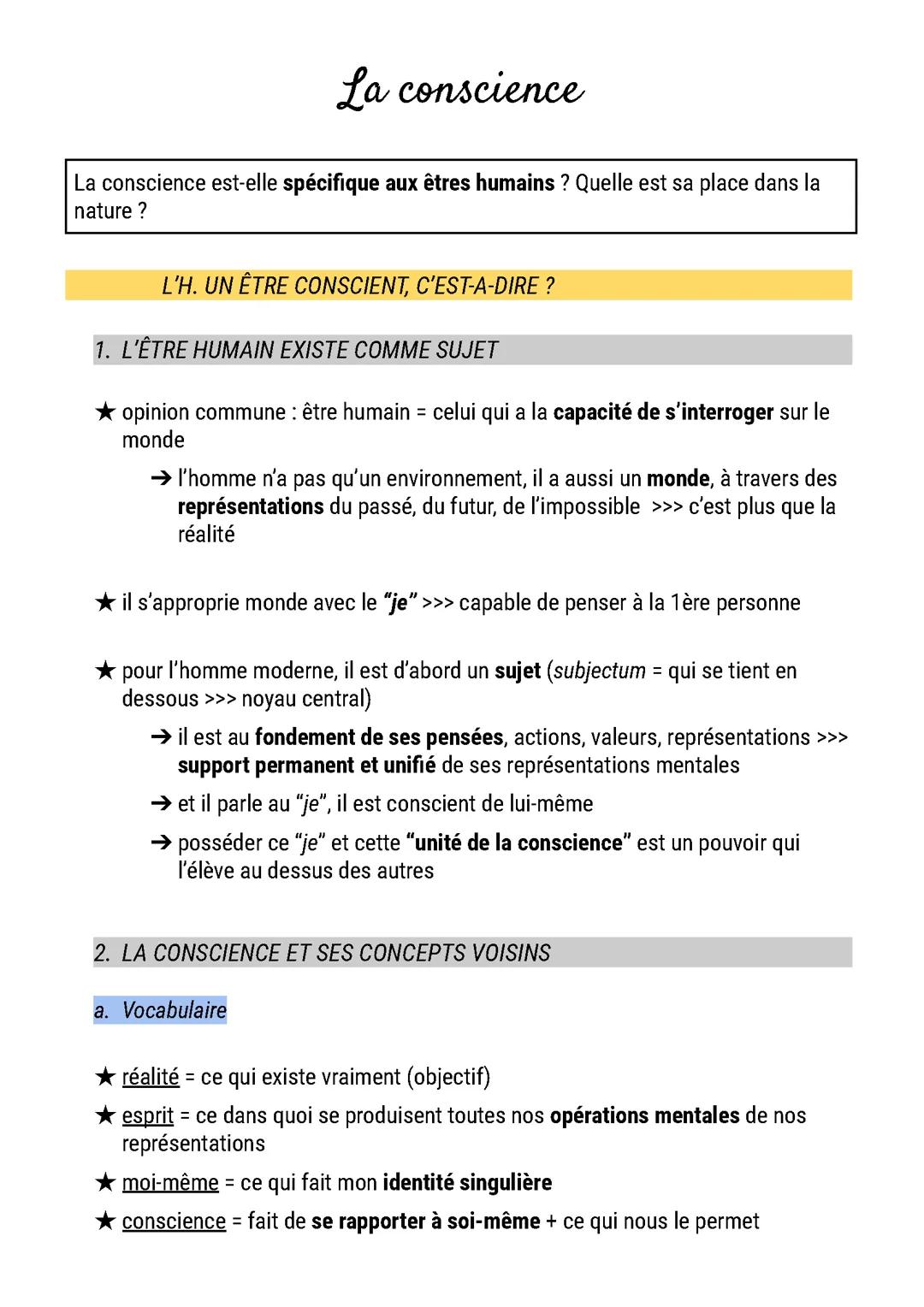 Comprendre la Conscience en Philosophie