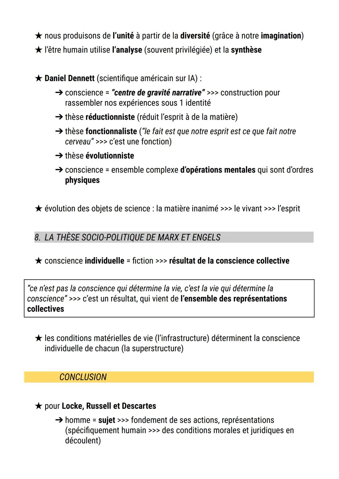La conscience
La conscience est-elle spécifique aux êtres humains ? Quelle est sa place dans la
nature?
L'H. UN ÊTRE CONSCIENT, C'EST-A-DIRE