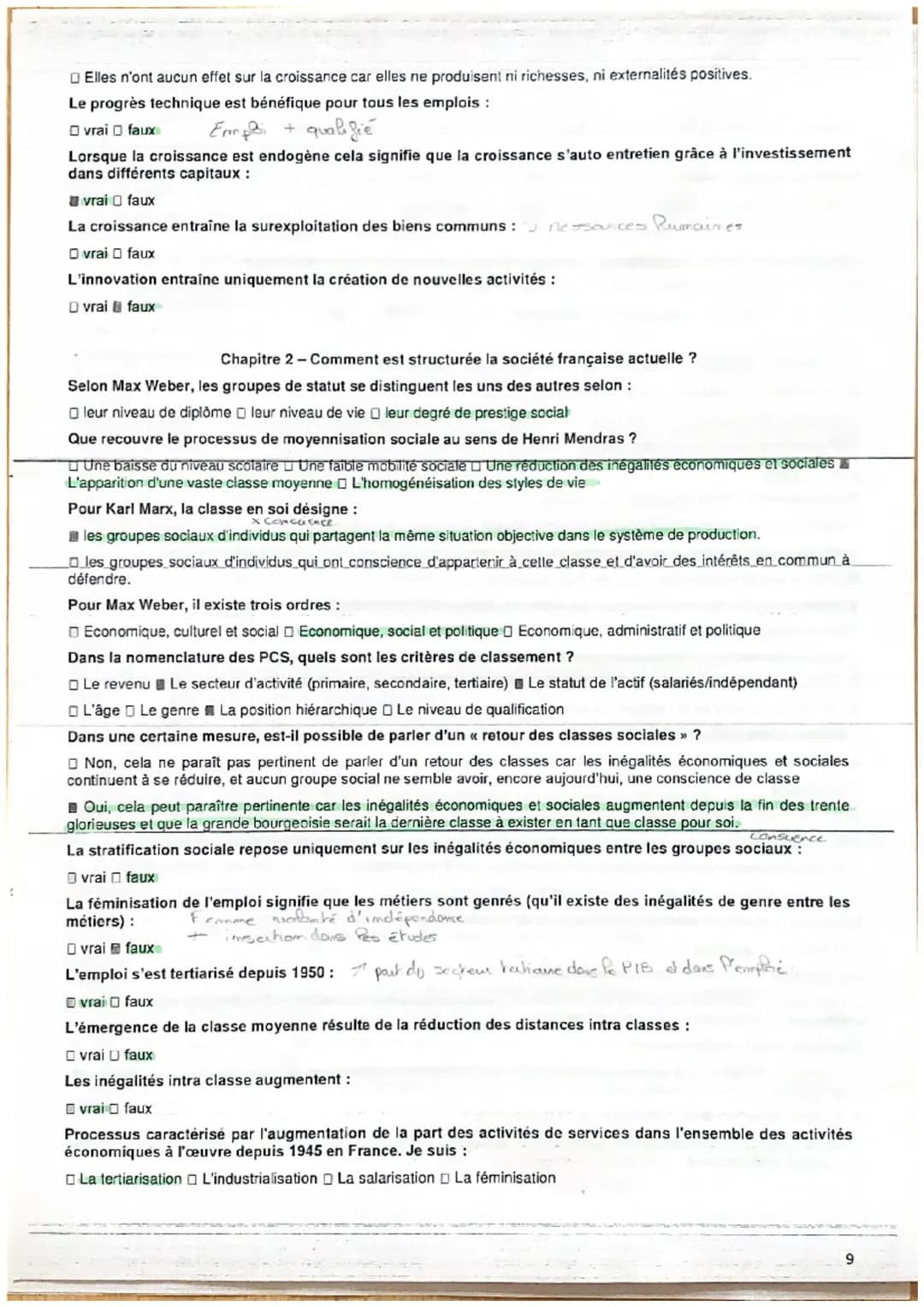 QCM de révisions
Chapitre 1 - Quelles sont les sources et les défis de la croissance économique ?
Le PIB se calcule à partir :
De la somme d