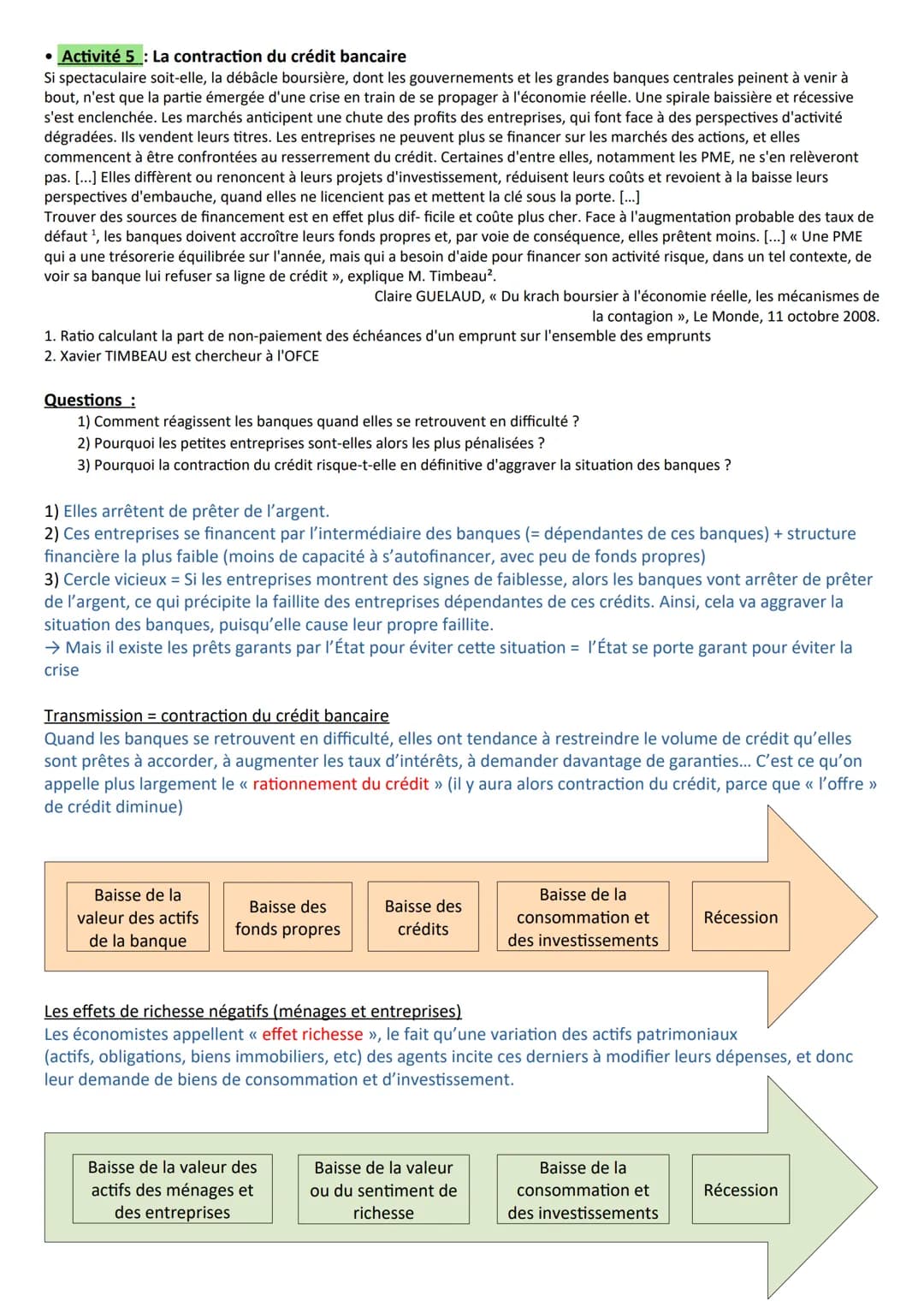 Chapitre 8- Comment expliquer les crises financières et régler le système financier ?
A la fin du chapitre, vous devez être capable de :
Con