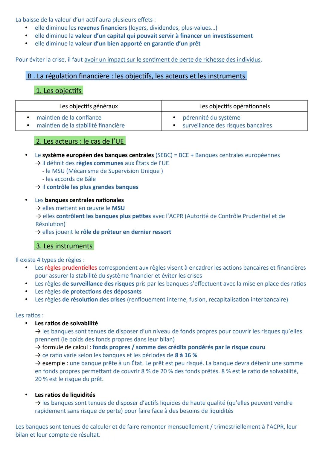 Chapitre 8- Comment expliquer les crises financières et régler le système financier ?
A la fin du chapitre, vous devez être capable de :
Con