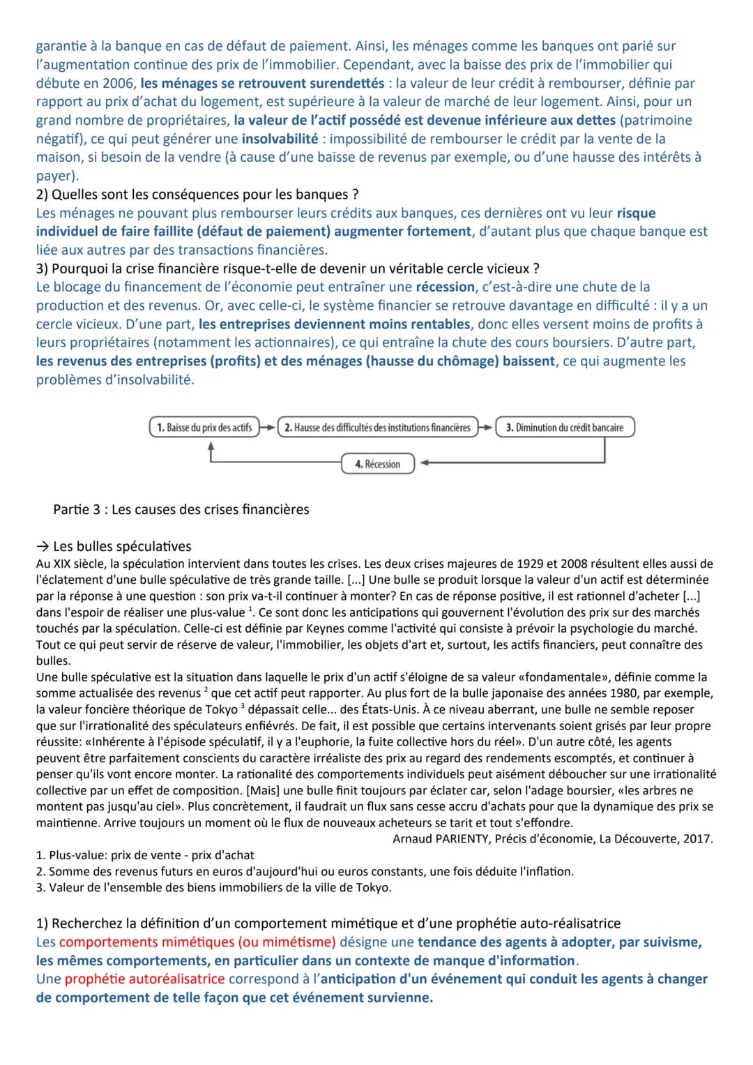 Chapitre 8- Comment expliquer les crises financières et régler le système financier ?
A la fin du chapitre, vous devez être capable de :
Con