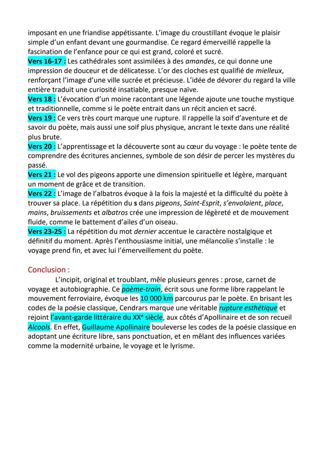 --- OCR Start ---
Emancipation créatrice
La prose du transsibérien
Introduction:
Blaise Cendrars écrit en 1913 un long poème intitulé <<< La