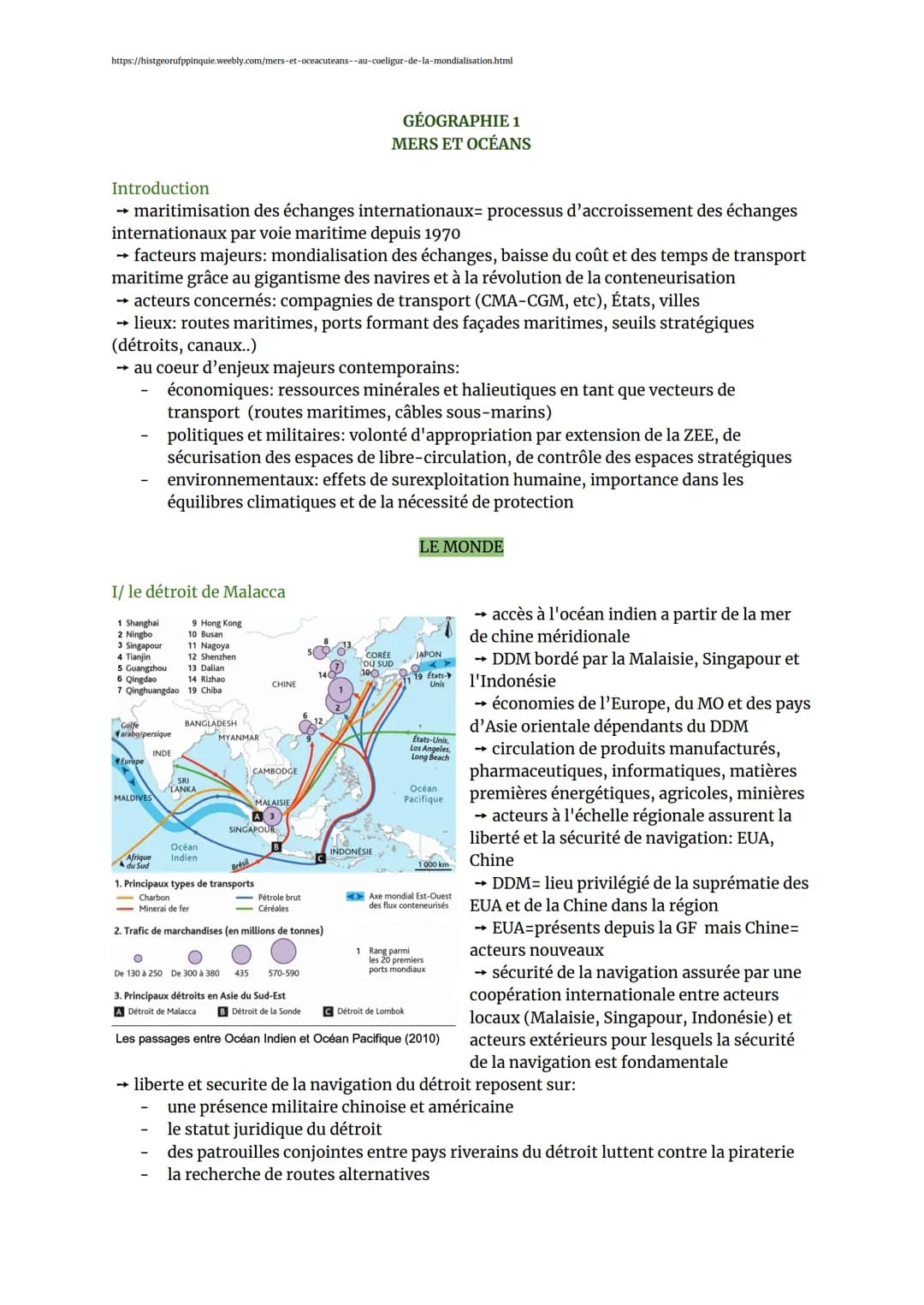https://histgeorufppinquie.weebly.com/mers-et-oceacuteans--au-coeligur-de-la-mondialisation.html
Introduction
→ maritimisation des échanges 
