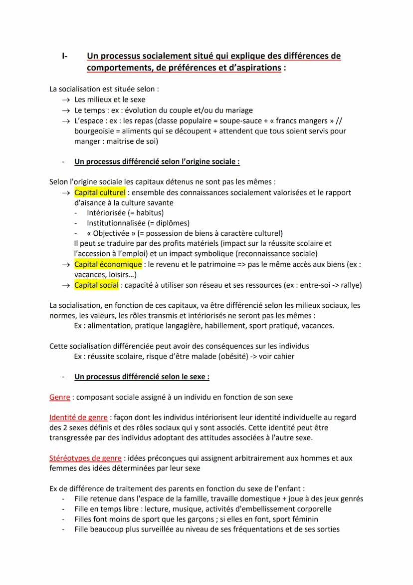 Comment la socialisation contribue-t-elle à expliquer les
différences de comportement des individus ?
Introduction :
Norme: règle de conduit