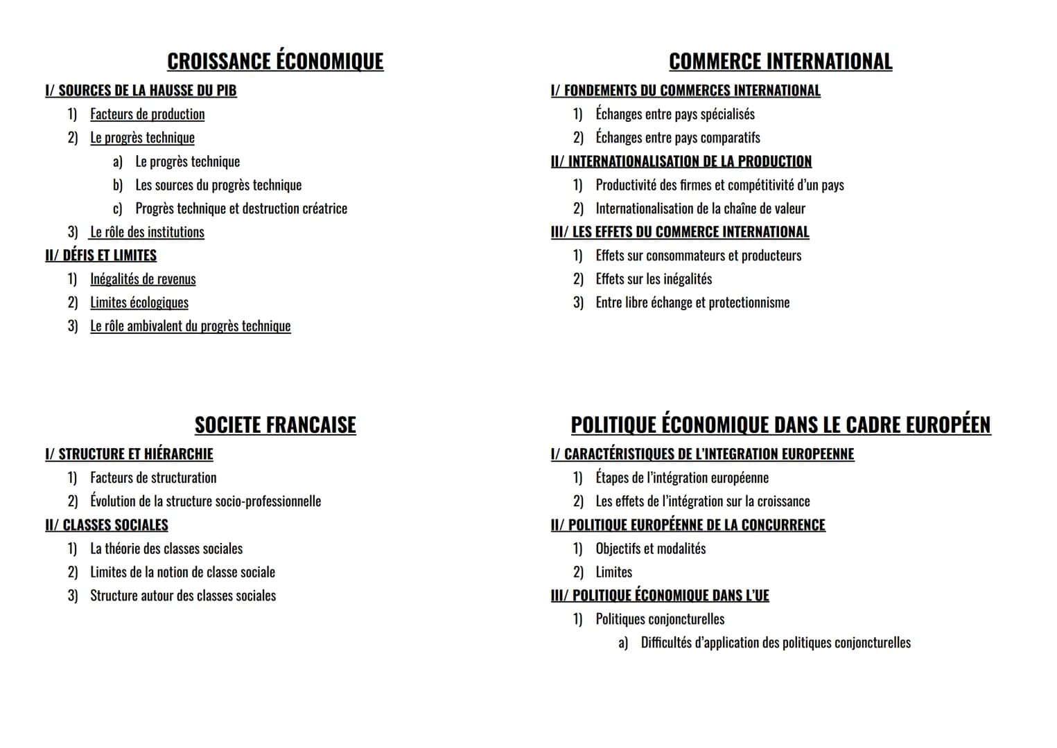 
<p>Le programme de SES Terminale 2024 contient plusieurs chapitres qui couvrent un large éventail de sujets économiques et sociaux. Il est 