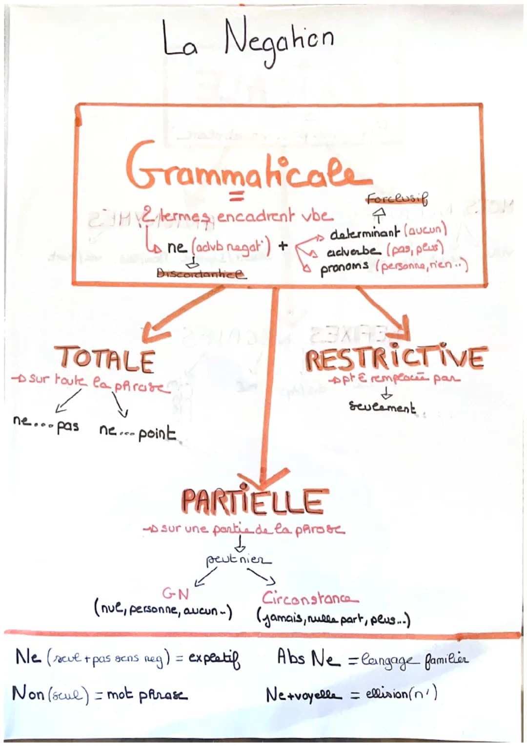 La Negation
Grammaticale
2H2 termes encadrent vbe
"Io ne (advb negat') +
↓
Discordantiee
TOTALE
Sur toute la phrase
Zap
ne...pas ne... point