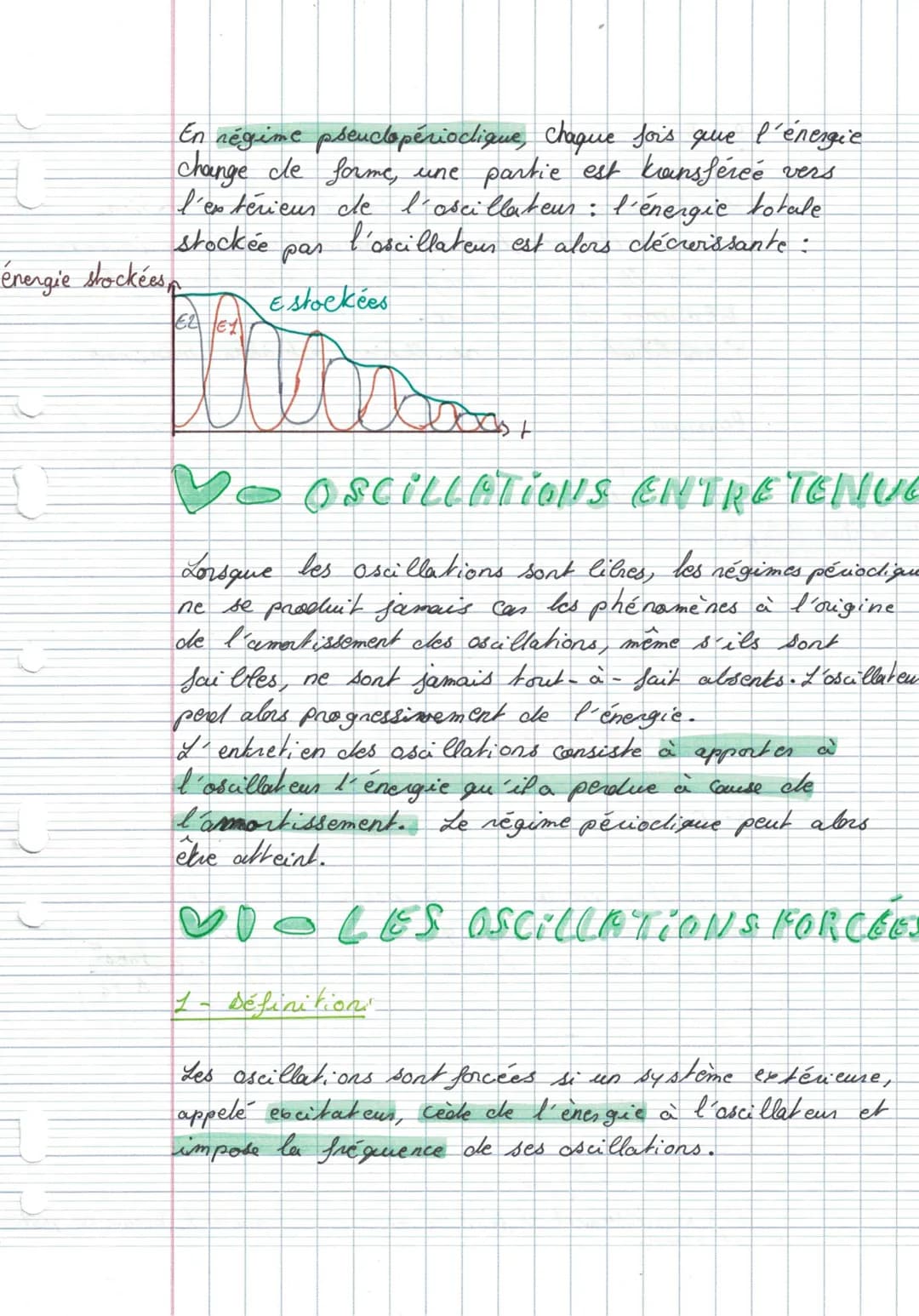 D
C
U
U
.
•
LES SYSTÈMES
OSCILLANTS
●
D- DEFINITIONS
O
Vibration : Un système est en vibration si l'une
дли
le caractérisent évolue
cles gra