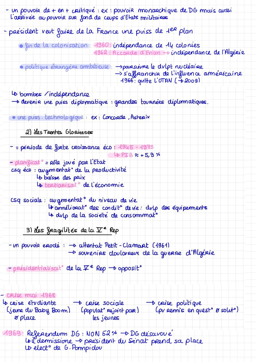- un pouvoir de + en + critique: ex: pouvoir monarchique de DG mais aussi
L'arrivée au pouvoir sur fond de coups d'Etats militaires

- presi