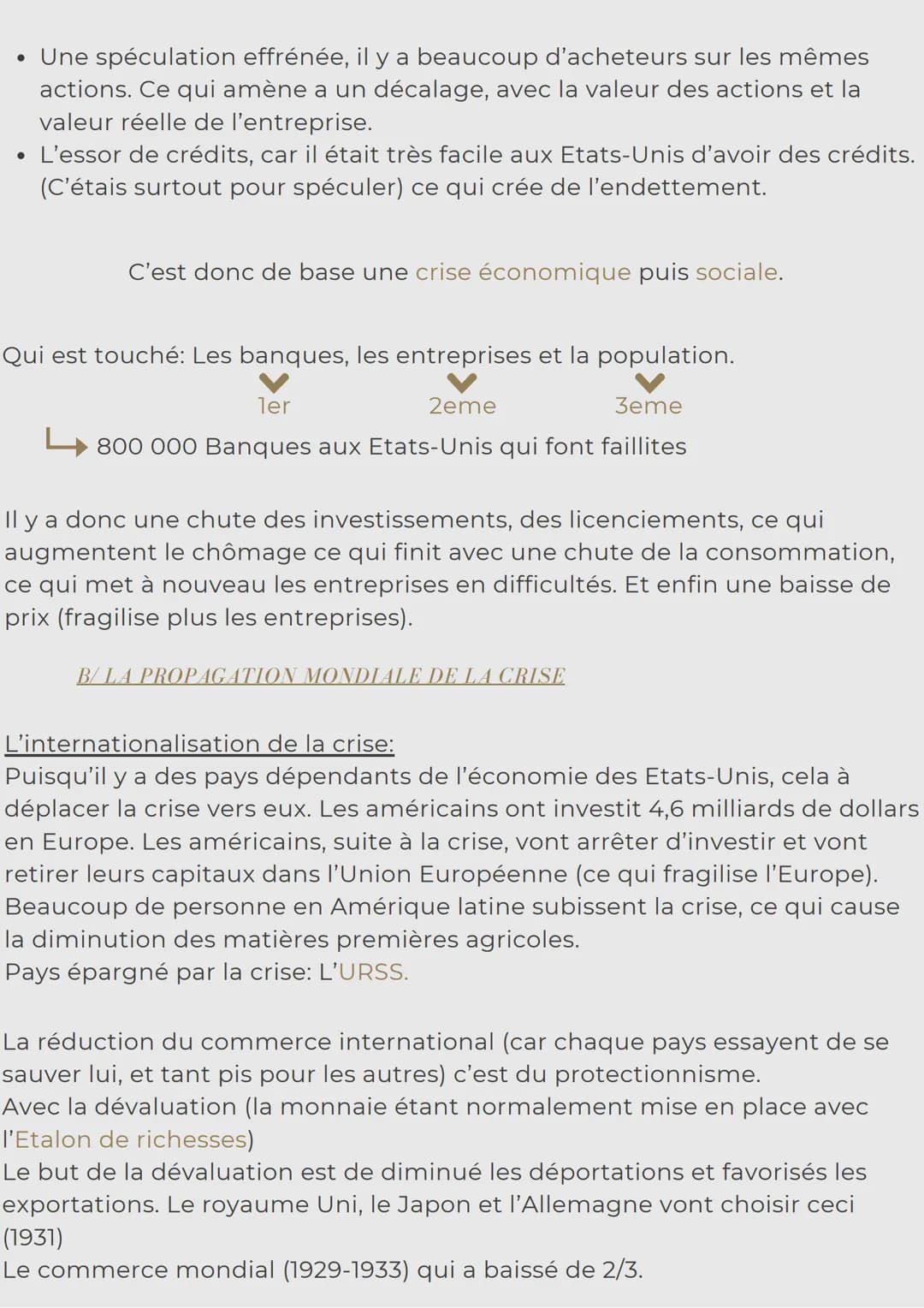 HISTOIRE :
L'IMPACT DE LA CRISE DE 1929
DÉSÉQUILIBRES ÉCONOMIQUES ET SOCIAUX
“Il parait que la crise, ça rend les riches plus riche et les p