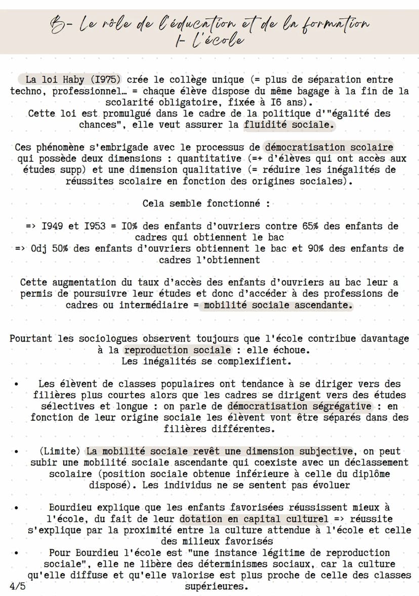 Quels sont les caractéristiques
contemporaines et les facteurs de la
mobilité sociale?
Introduction
ccccccccccc
Mobilité sociale (MS)
: dési