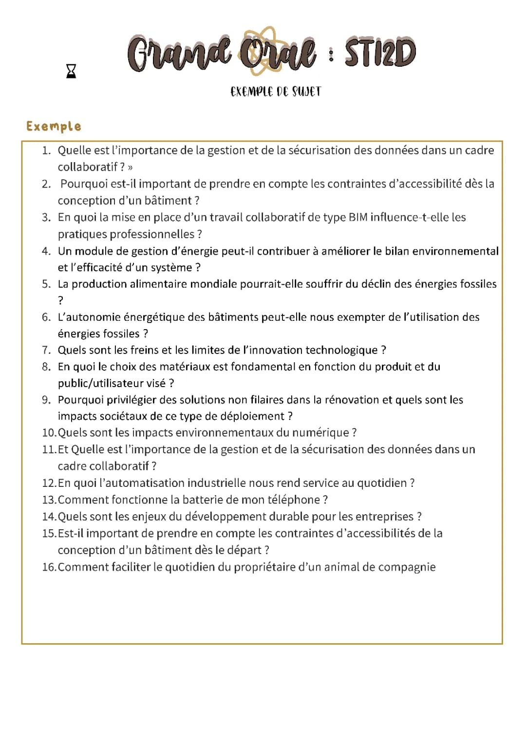 Sujet Bac STI2D Corrigé 2023 : Exemple de Question et PDF