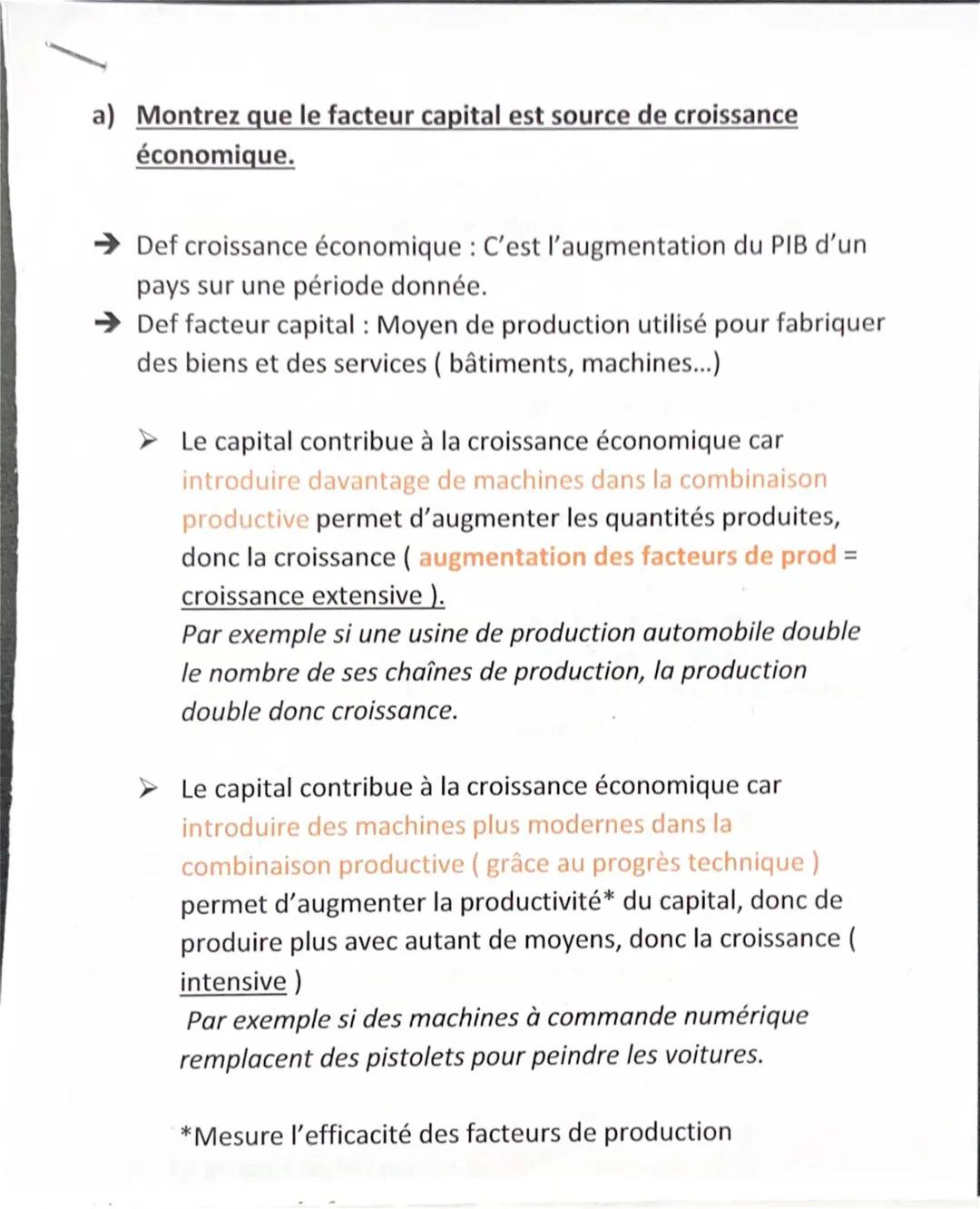 La Croissance Économique SES Terminale: Définition, Facteurs et Cours PDF