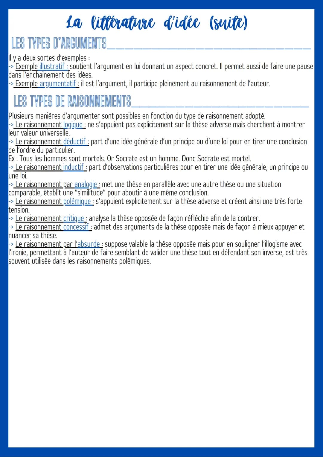 La littérature d'idée
Français
La littérature d'idée désigne l'ensemble des oeuvres qui ont pour but de défendre une opinion, apporter un
en