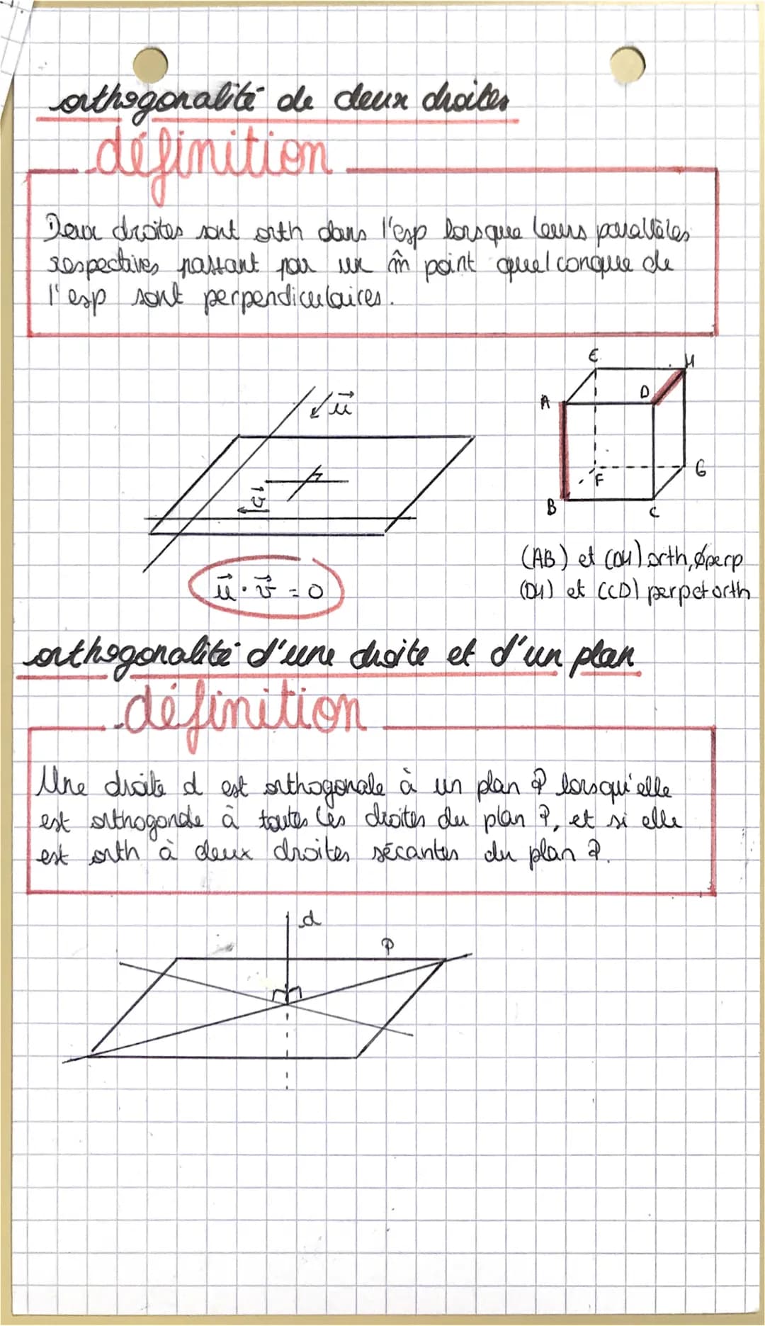 dans l'espace
-
• normes i v
▸
●
spe maths
PRODUIT SCALAIRE
cosinus:
2
ü. - | || || || cas ch F²)
2
•ū•ü - ū²-11 üll² = ²
dans un repère
• a