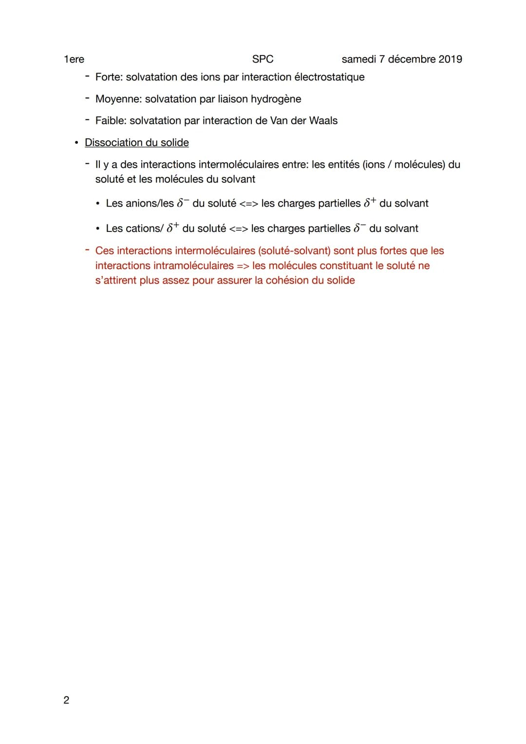 1ere
Solubilité et dissolution
Sujet
1
SPC
Solubilité et miscibilité
Deux liquides sont miscible lorsque => se mélangent (plutôt observation