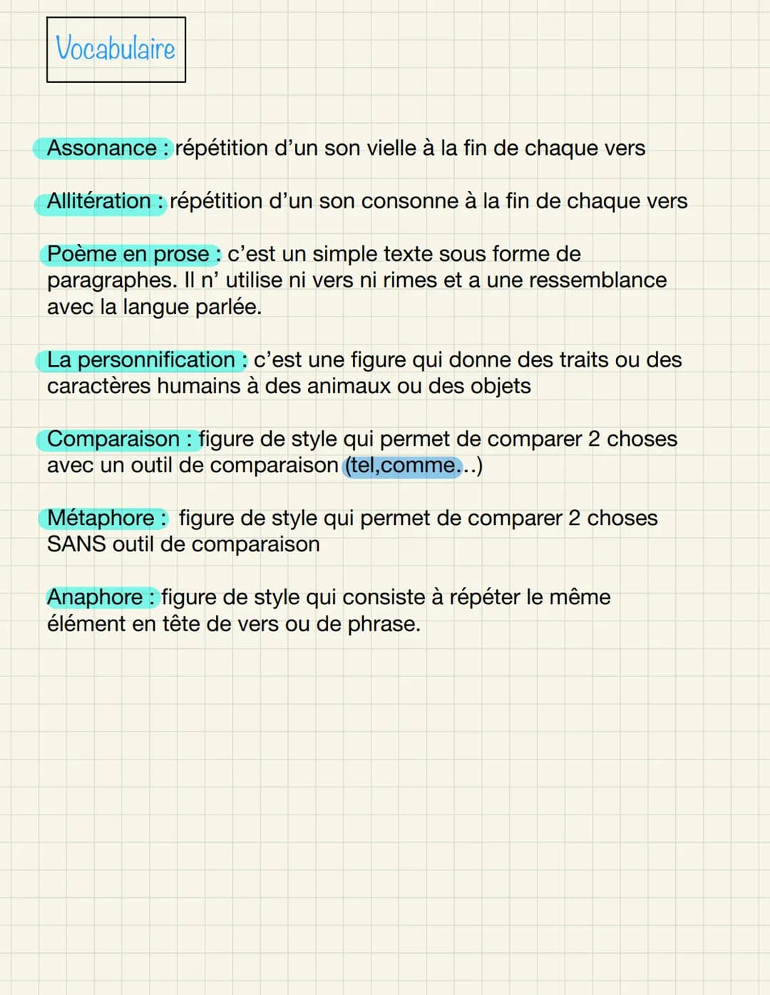 Français
Le mot
Le mot poésie vient du
grec "POIEN" qui veut
dire créer. Car c'est
une création, une façon
d'assembler les mots,
ce qui les 