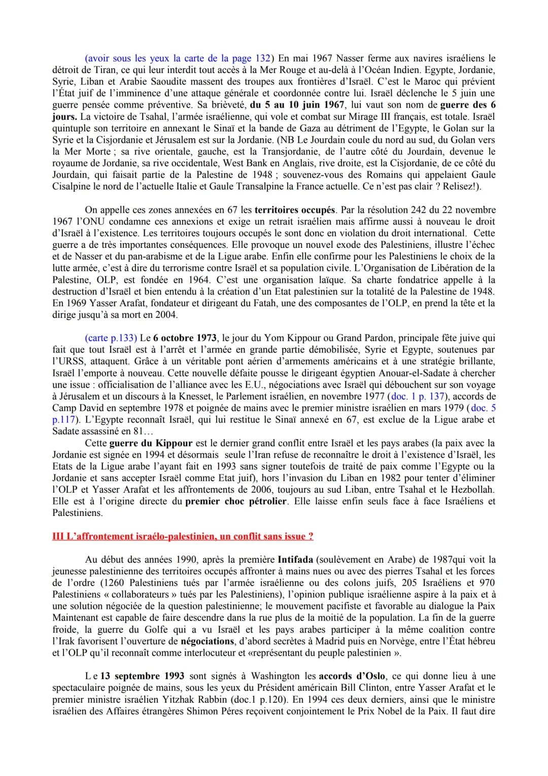 Histoire. Thème II/III. Chapitre 3/3. Le Proche et le Moyen Orient, un foyer de conflit depuis la fin de
la Seconde Guerre mondiale.
Cours 1