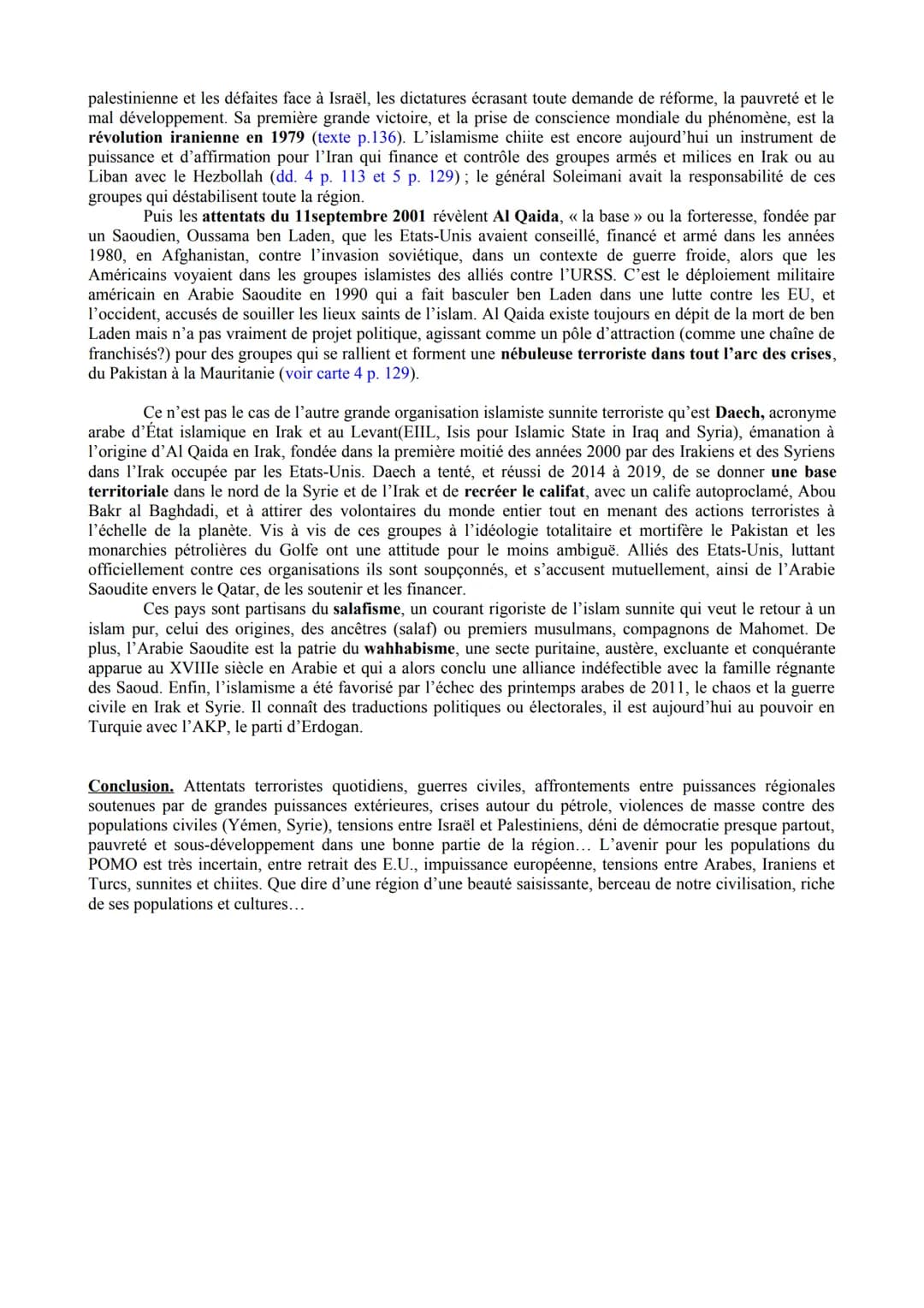 Histoire. Thème II/III. Chapitre 3/3. Le Proche et le Moyen Orient, un foyer de conflit depuis la fin de
la Seconde Guerre mondiale.
Cours 1