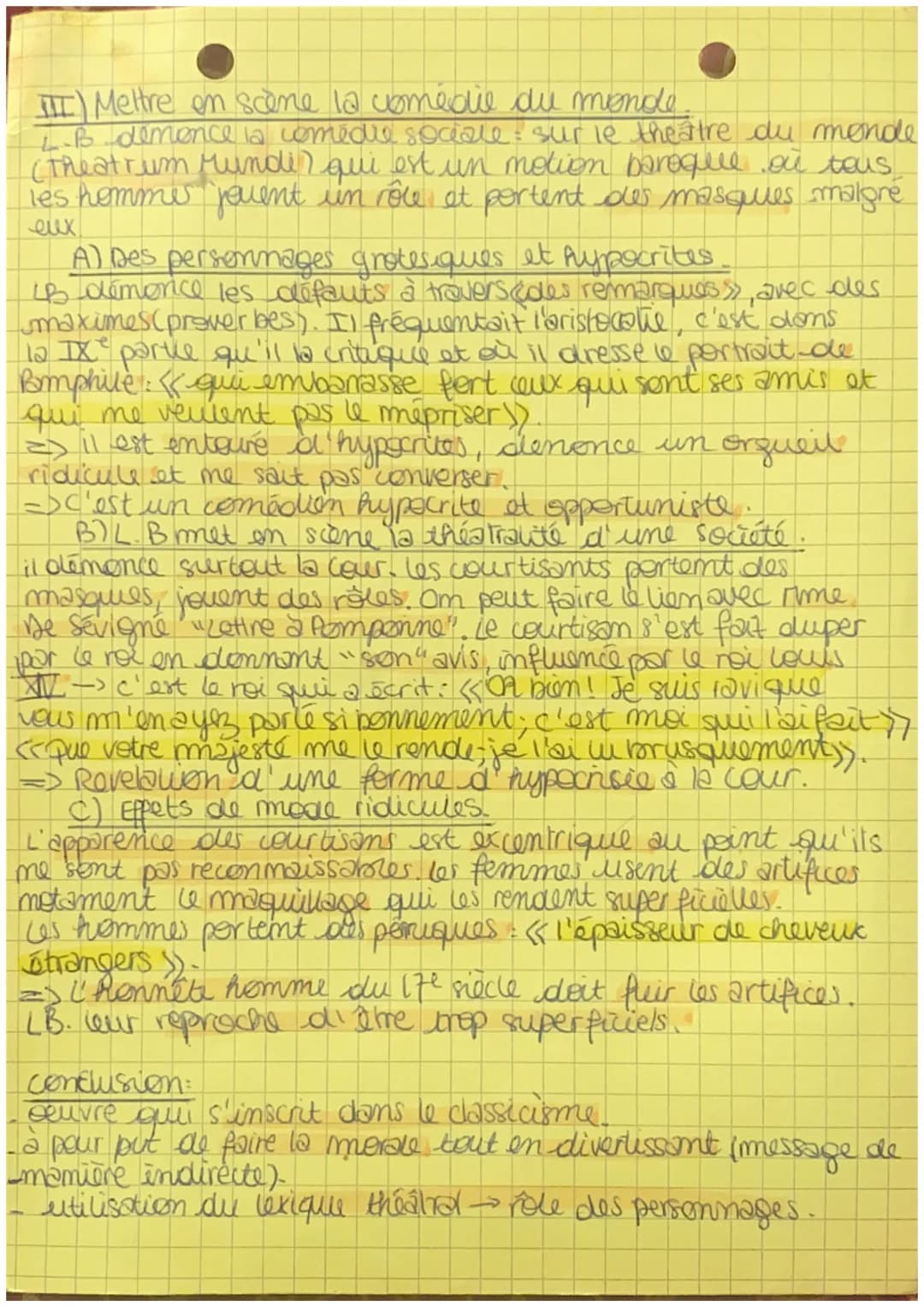 قسم
ti
Problematique: comment La Bruyere demonce t-il 12
comédie sociale de son époque?
I) Des Saumites vivantes.
petite piece comique du th