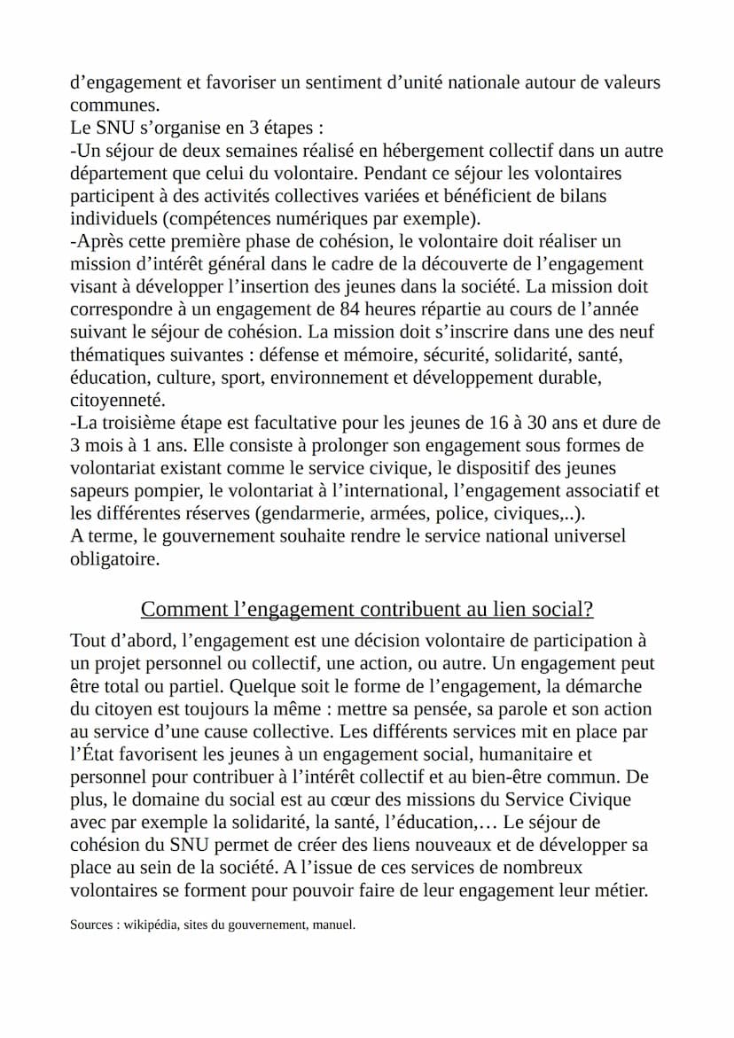 SERVICE
JEUNESSE
L'engagement des
CIVIQUE jeunes: service civique, SNU
Une mission pour chacun
au service de tous
service militaire?
En 1997
