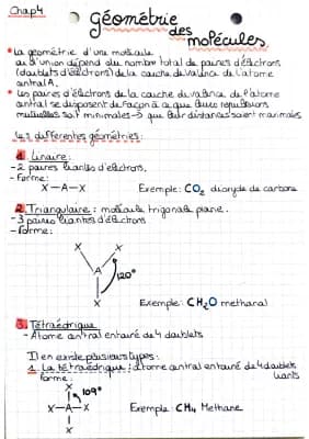 Know Géométrie des molécules-Physique Chimie thumbnail