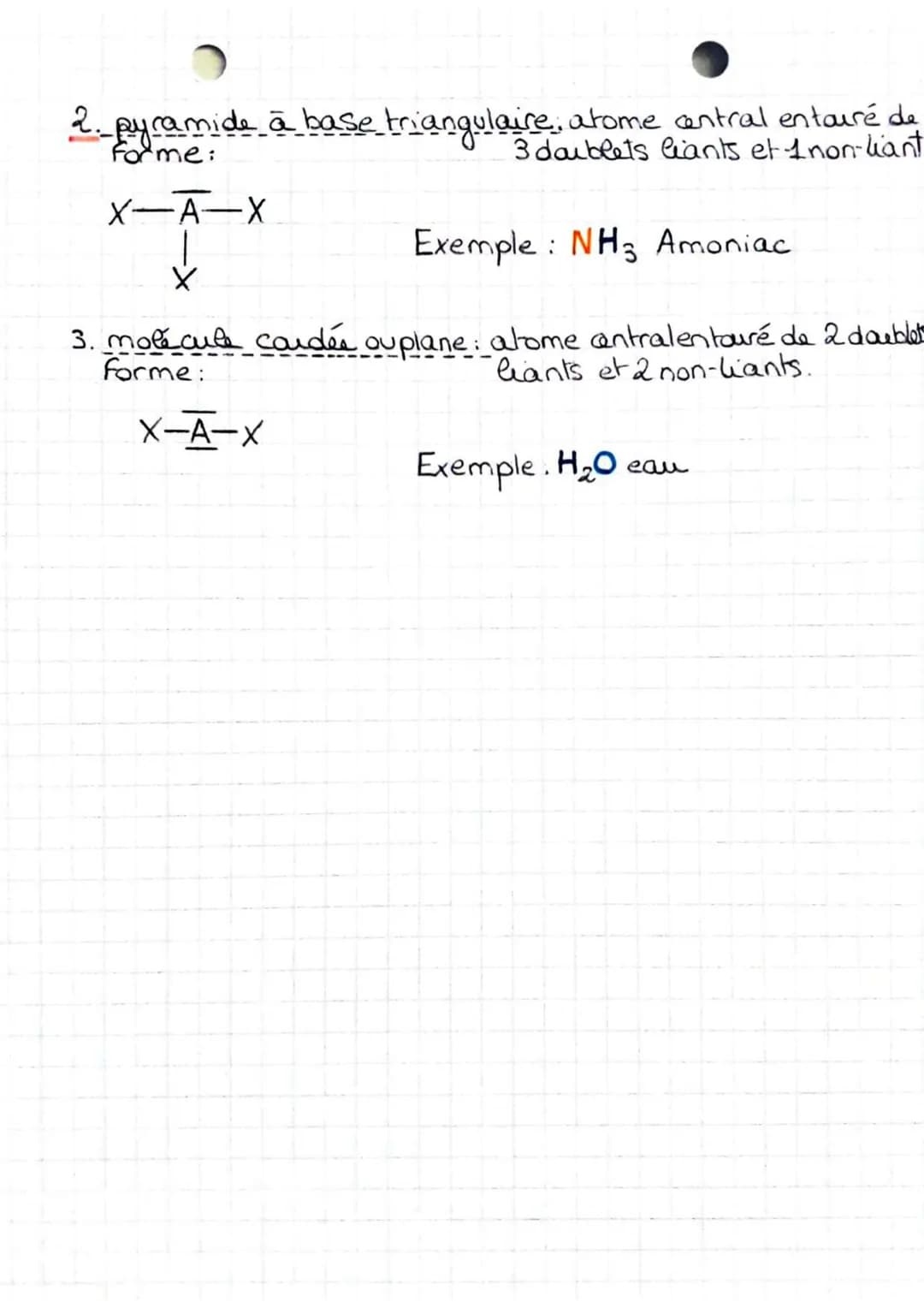 • géométrie Les molécules
•La geométrie d'une molécule
ou d'union dépend du nombre total de paires d'électrons
(doublets d'électrons) de la 