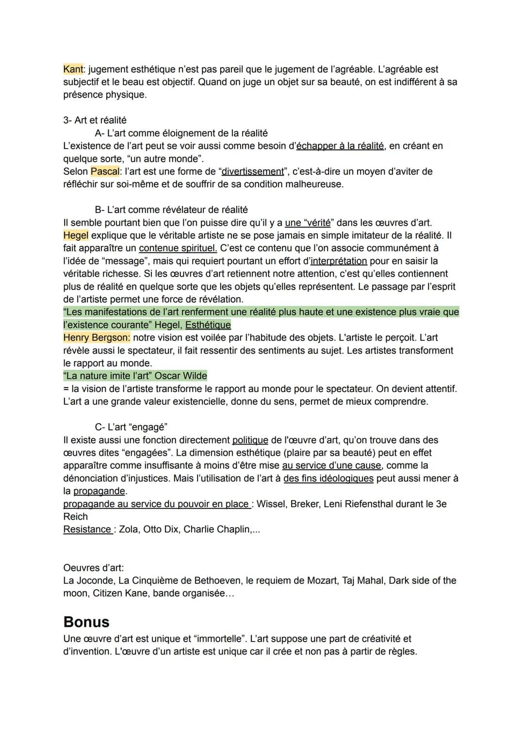 L'art
domaine de la création d'oeuvres déstinées à la contemplation
n'est pas vital, pas "utile"
sert à se divertir et à donner de nouvelles