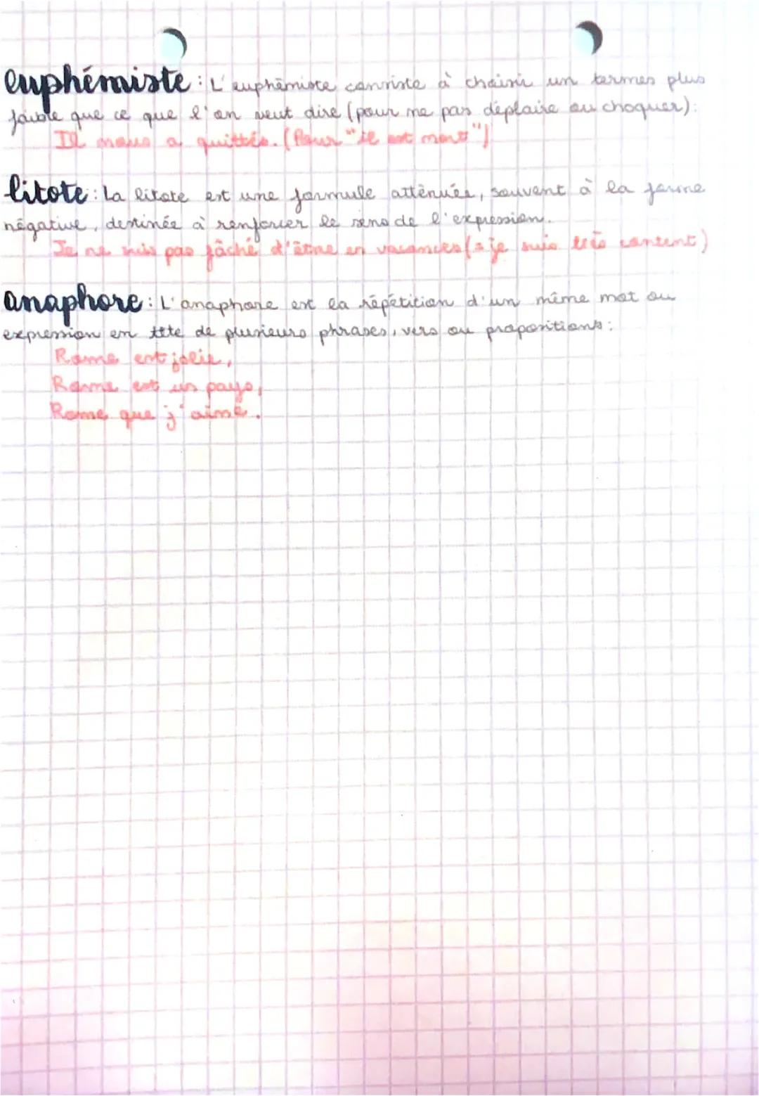 euphémiste: L'euphemiste consiste à chaini un termes
pluss
faible que ce que l'on veut dire (pour me pas déplaire ou choquer):
Il nous a qui