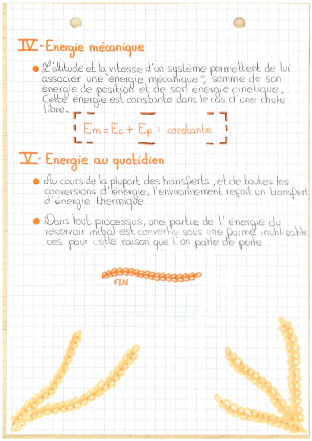 Energie au cours d'un mouvement
I-Definition
(Ec):énergie cinétique : forme d'énergie que possède tout.
corps en mouvement du fait de sa vit
