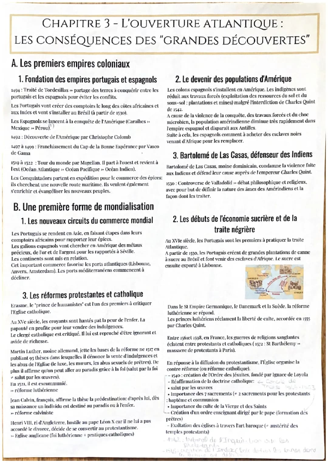 CHAPITRE 3 - L'OUVERTURE ATLANTIQUE :
LES CONSÉQUENCES DES "GRANDES DÉCOUVERTES"
A. Les premiers empires coloniaux
1. Fondation des empires 