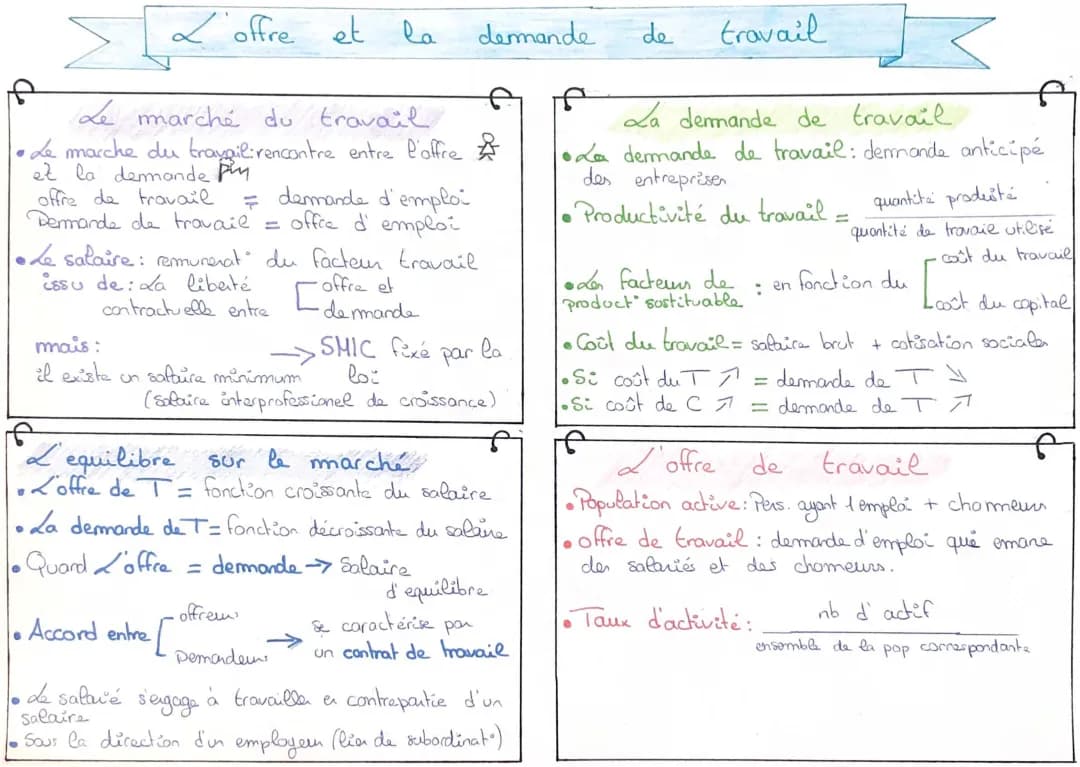 L'offre et la demande de travail Terminale STMG : Économie simplifiée
